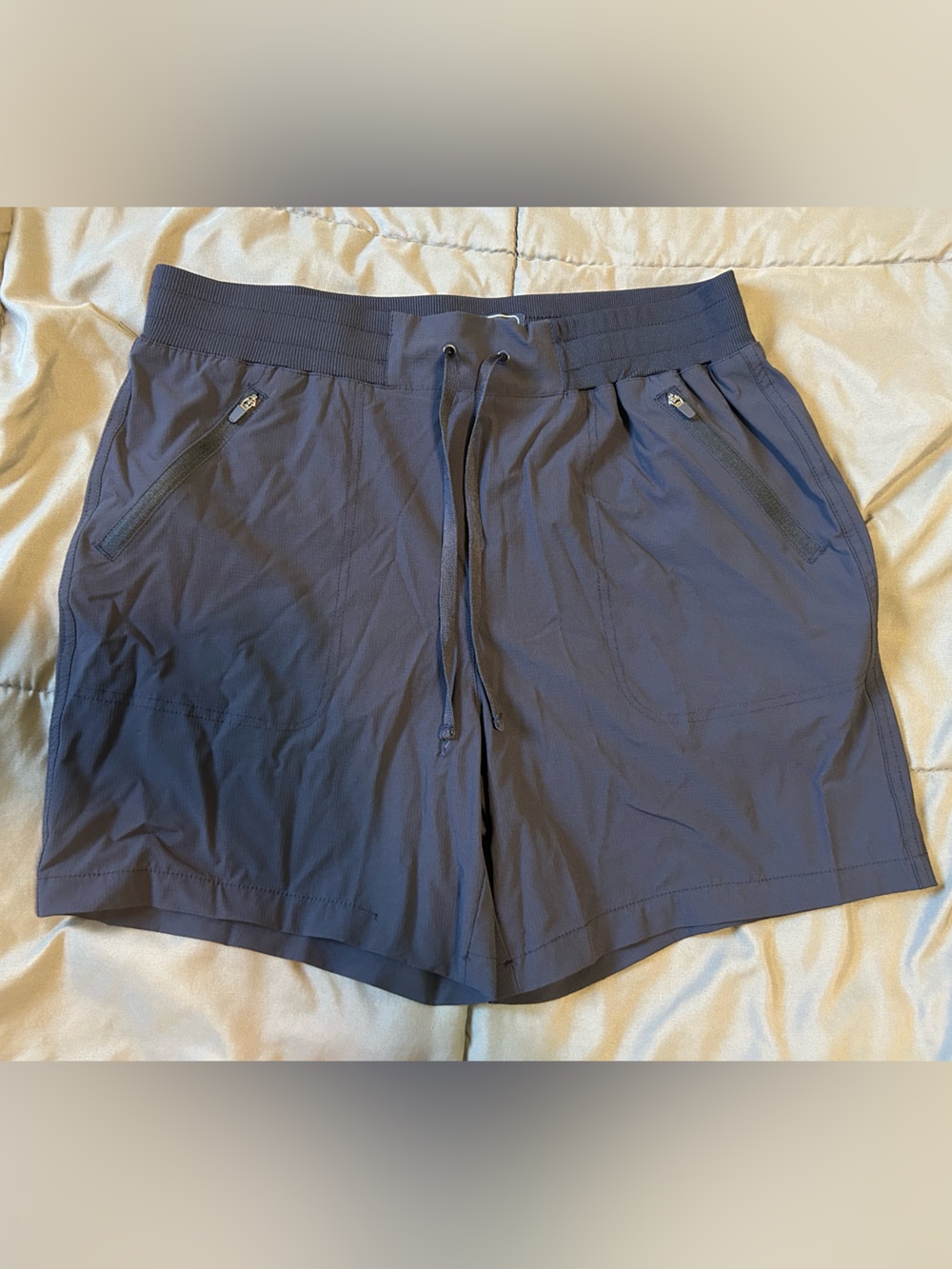 Women’s Navy Hiking Shorts with Zipper Pockets